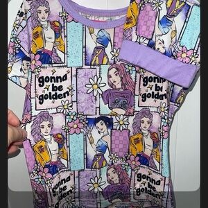 BAMBOO Kids Graphic Tee - Purple and Yellow